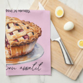 アップルパイベーキングレシピ キッチンタオル (四つ折り)