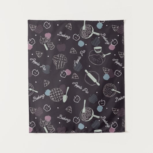 アップルパイラバーパターン タペストリー (正面)