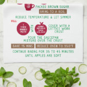 アップルパイレシピギフトティーキッチンタオル キッチンタオル (折り畳み)