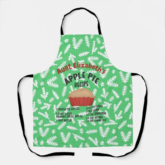 アップルパイレシピ パーソナライズされた エプロン (正面)