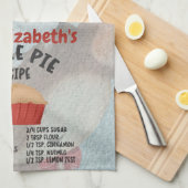 アップルパイレシピ パーソナライズされた キッチンタオル (四つ折り)