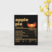 アップルパイ栄養ファクトおもしろい感謝祭クリスマス カード (黄色い花)