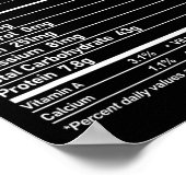 アップルパイ栄養ファクトおもしろい感謝祭クリスマス ポスター (角)