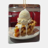 アップルパイ、バニラアイスクリームクリスマス セラミックオーナメント (右)