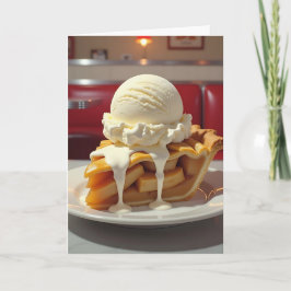 アップルパイ&バニラアイスクリーム誕生日 カード