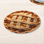 アップルパイ ラウンドペーパーコースター (アングル)