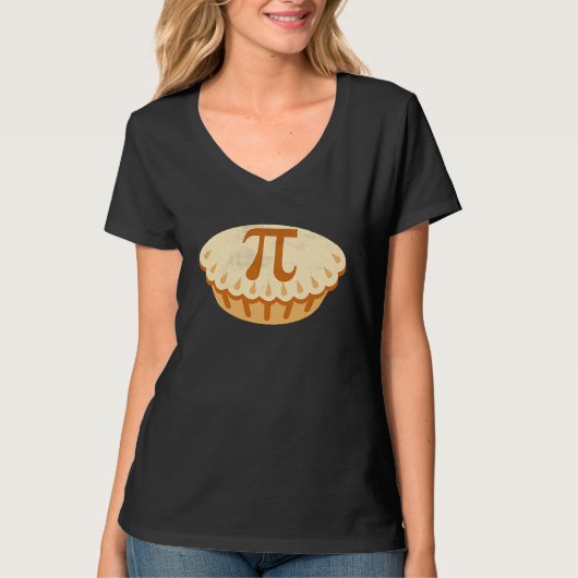 アップルパイ 円周率の日 シンボル 数学 男女 Tシャツ (正面)