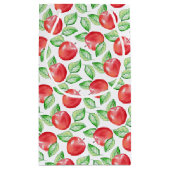 アップルパターンパーソナライズされた先生 スモールペーパーバッグ (裏面)