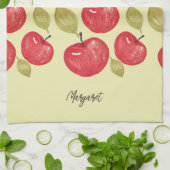 アップルパターン水彩手絵を描形 キッチンタオル (折り畳み)