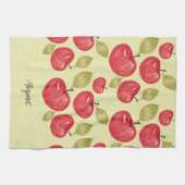 アップルパターン水彩手絵を描形 キッチンタオル (横)