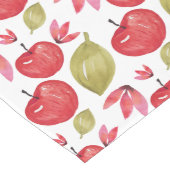 アップルパターン水彩手絵を描形 ロングテーブルランナー (コーナー)