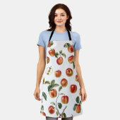 アップルパターン エプロン (着用した状態)