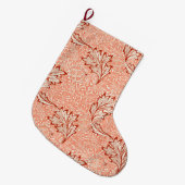 アップルパターン（William Morris著） ラージクリスマスストッキング (正面 (吊り時))