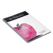 アップルパーソナライズされたウォーターカラーサンキュー先生 ノートブック (右側)