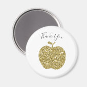 アップルパーソナライズされたマグネット先生フェイク金ゴールド マグネット (正面/裏面)