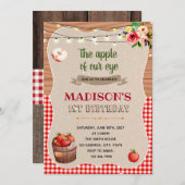 アップルパーティの招待状 招待状 (正面/裏面)