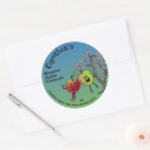 アップルパールおもしろいマンガソースのバターパイともっと ラウンドシール (封筒)