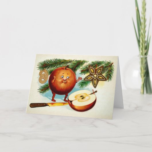 アップルビクトリアンのクリスマスカードを切る シーズンカード (正面)