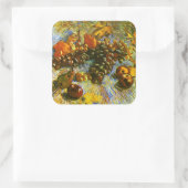 アップルピアーズレモン&ブドウヴァンゴッホファインアート スクエアシール (バッグ)