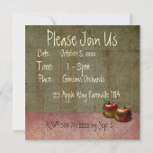 アップルピッキングの招待 招待状 (裏面)