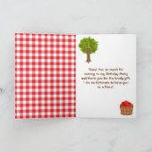 アップルピックブラックヘアガール誕生日ありがとうC サンキューカード (内部)