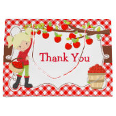 アップルピックブロンドの女の子の誕生日パーティー ラージペーパーバッグ (正面)