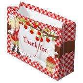 アップルピックブロンドの女の子の誕生日パーティー ラージペーパーバッグ (正面アングル)