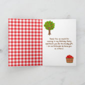 アップルピッチダークスキンガール誕生日ありがとうCa サンキューカード (内部)