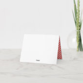 アップルピッチブルネットの髪の誕生日パーティー サンキューカード (裏面)