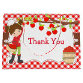 アップルピッチブルネットガールバースデーパーティー ラージペーパーバッグ (正面)