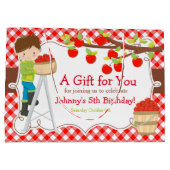 アップルピッチブルネットボーイバースデーパーティー ラージペーパーバッグ (裏面)