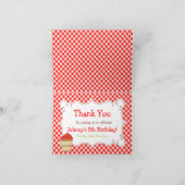 アップルピッチレッドヘアバースデーパーティー サンキューカード (内部)