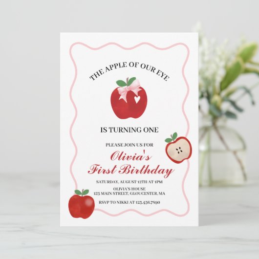 アップルピンクボウ名門私立校風のコケット1歳 招待状 (スタンド正面)