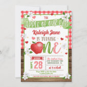 アップルファースト誕生日招待状- Apple of Our Eye 招待状 (正面)