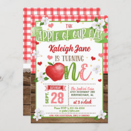 アップルファースト誕生日招待状- Apple of Our Eye 招待状