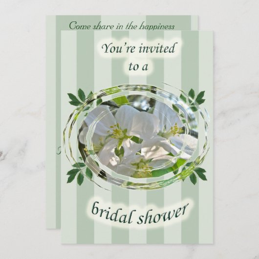 アップルフラムスブライダルシャワーフローラ招待状 招待状 (正面/裏面)