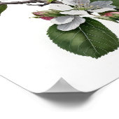 アップルフラワーアートプリントポスター ポスター (角)