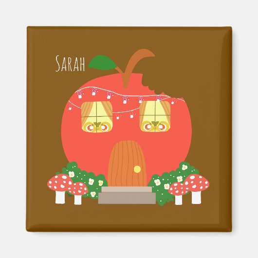 アップルフルーツフロッグハウス マグネット (正面)