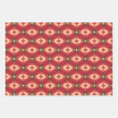 アップルフルーツヴィンテージ鮮やか抽象芸術パターンセット7 ラッピングペーパーシート (正面3)