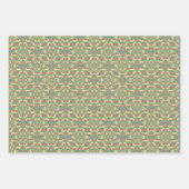 アップルフルーツ抽象芸術ヴィンテージ幾何学模様5 ラッピングペーパーシート (正面2)