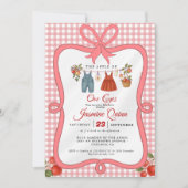 アップルフルーツ秋ベビーシャワーベビーふりかけ 招待状 (正面)