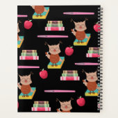 アップルブックスフクロウペンパターン先生ブラックプランナー プランナー手帳 (裏面)