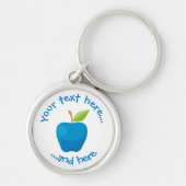 アップルブルー キーホルダー (正面)