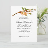 アップルブロッサムウォーターカラーステムウェディングシャワー 招待状 (スタンド正面)