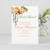 アップルブロッサムウォーターカラーステムブライダルシャワー 招待状 (スタンド正面)