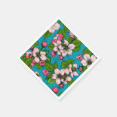 アップルブロッサムオンターコイズ スタンダードカクテルナプキン (角)