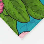 アップルブロッサムオンターコイズ フリースブランケット (角)