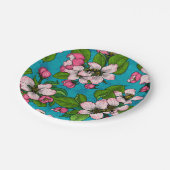 アップルブロッサムオンターコイズ ペーパープレート (アングル)