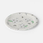 アップルブロッサムハニービーアイボリーホワイト ペーパープレート (アングル)