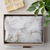 アップルブロッサムフラワーデカップポストマークパリ 薄葉紙 (ギフト)